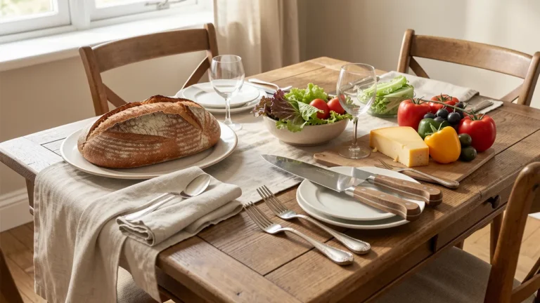 Cinq couteaux pour raconter un repas partagé